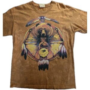 VTG The Mountain Shirt Mens Extra Large Brown Native American Bear 1999 XL